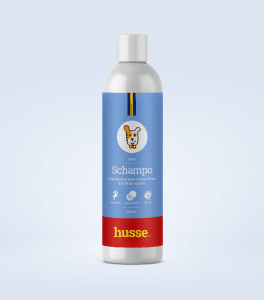Shampooing pour chiens, huile de coprah, marque Husse.