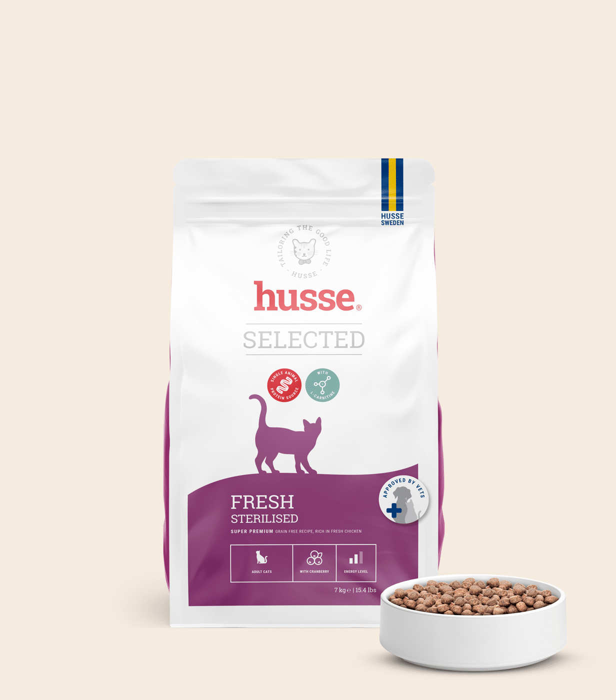 Croquettes sans céréales à base de poulet frais pour chats stérilisés | Fresh Sterilised