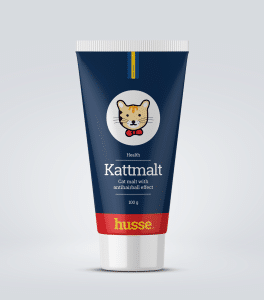 Tube de malt pour chat contre les boules de poils.