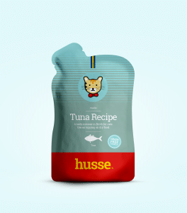 Pochette de nourriture pour chat saveur thon.