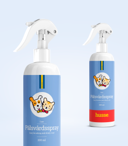 Spray soin pour pelage de chats et chiens.