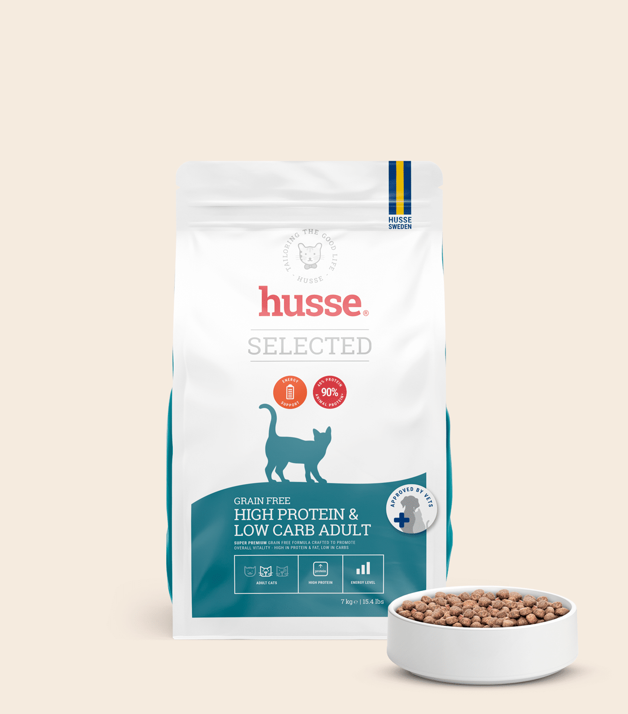 Croquettes sans céréales pour chat | Grain free high protein low carb adult