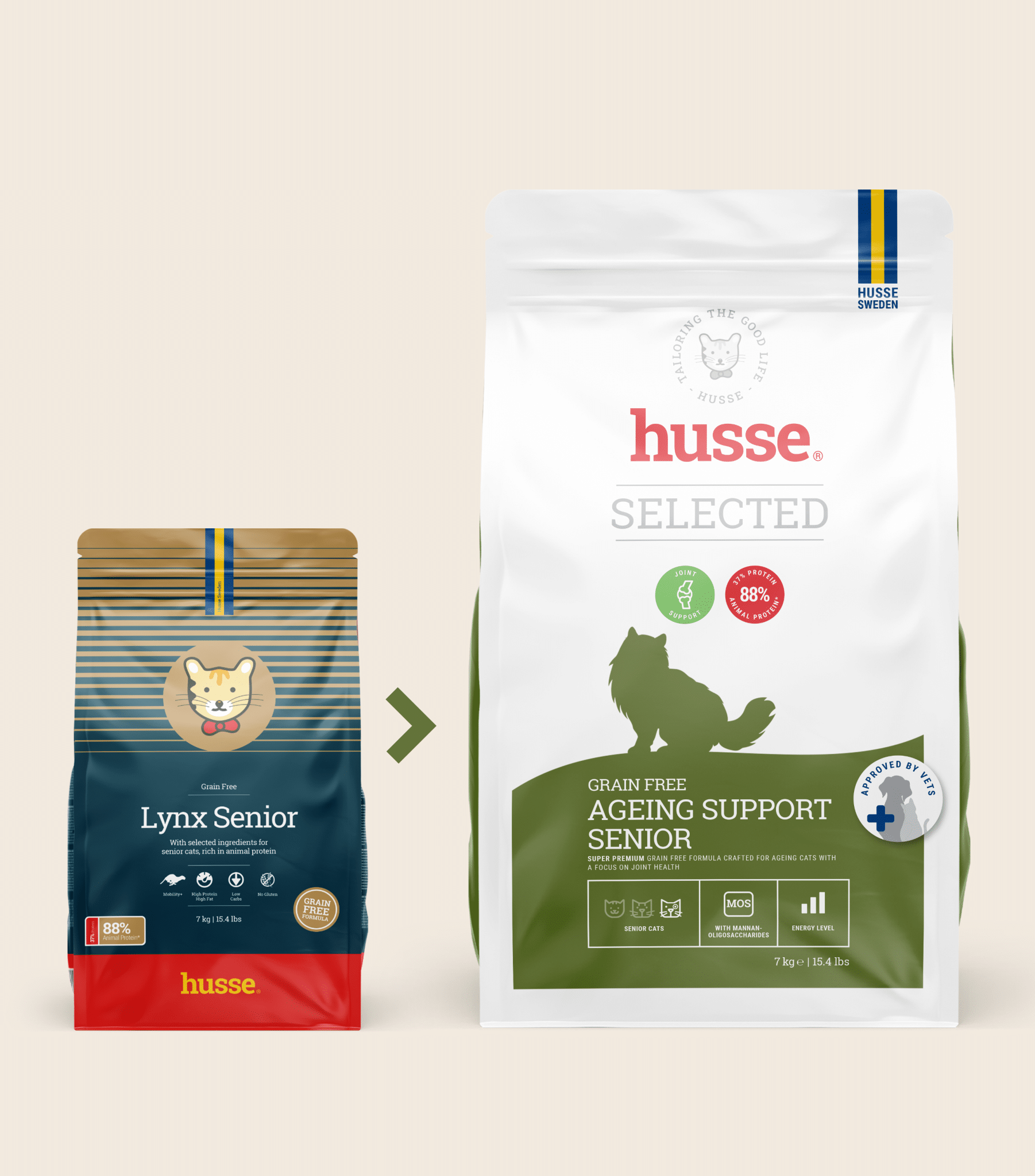 Croquettes sans céréales pour chat agés | Grain Free Ageing Support Senior