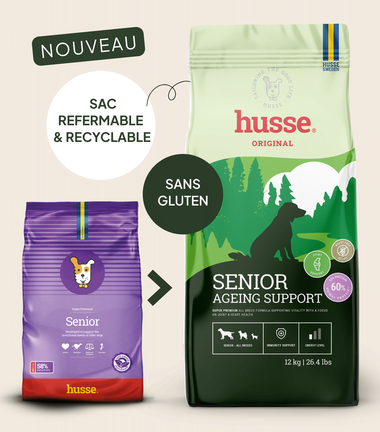 Croquettes pour chien âgé | Senior Ageing support
