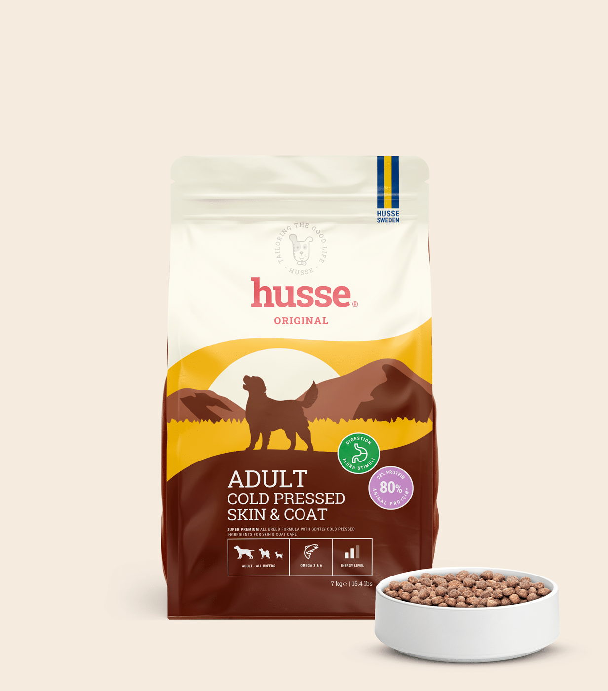 Croquettes pressées à froid pour chien à digestion, peau et pelage sensibles | Cold Pressed Skin & Coat