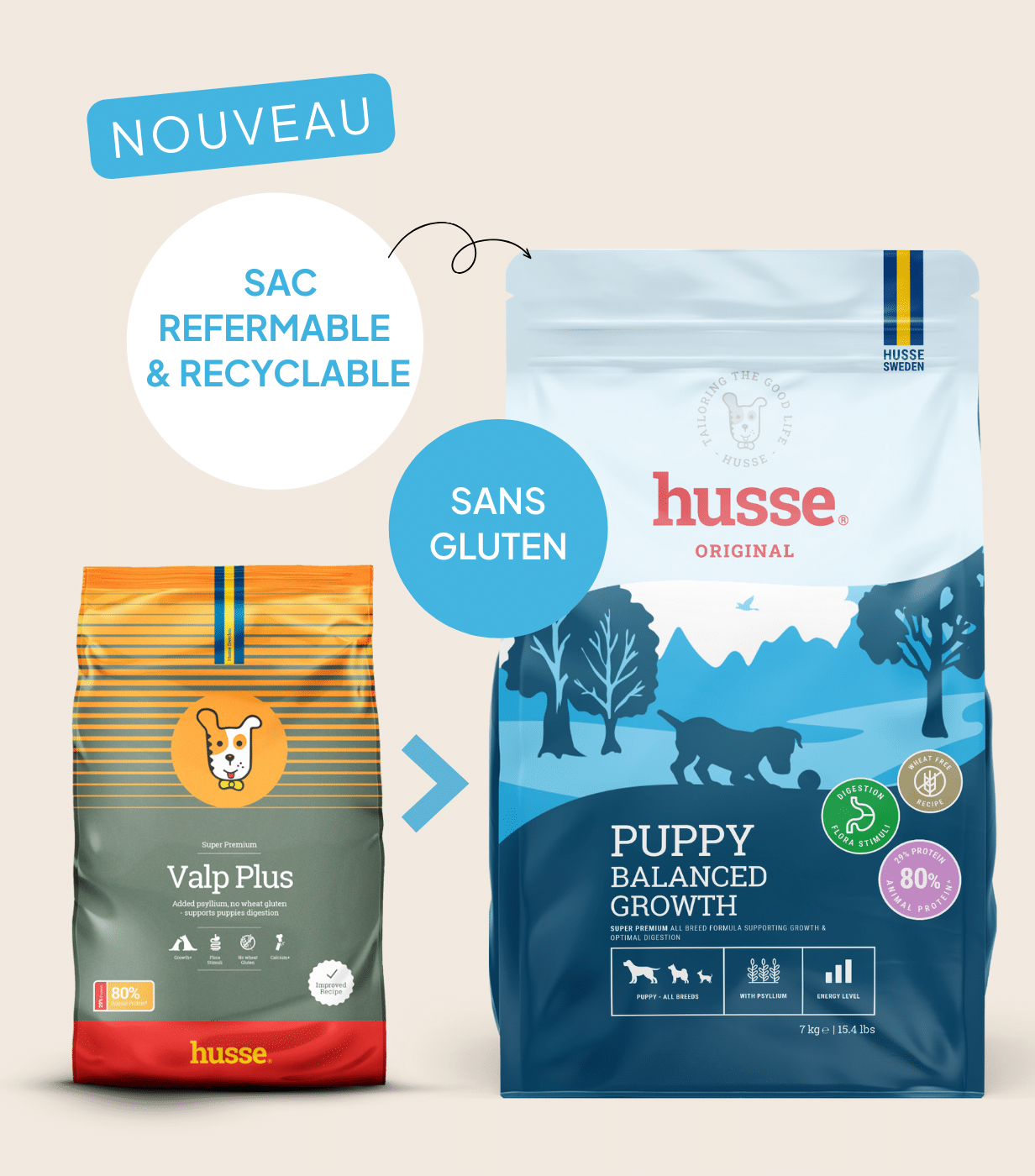 Croquettes pour chiot sans gluten | Puppy Balanced Growth=Valp Plus