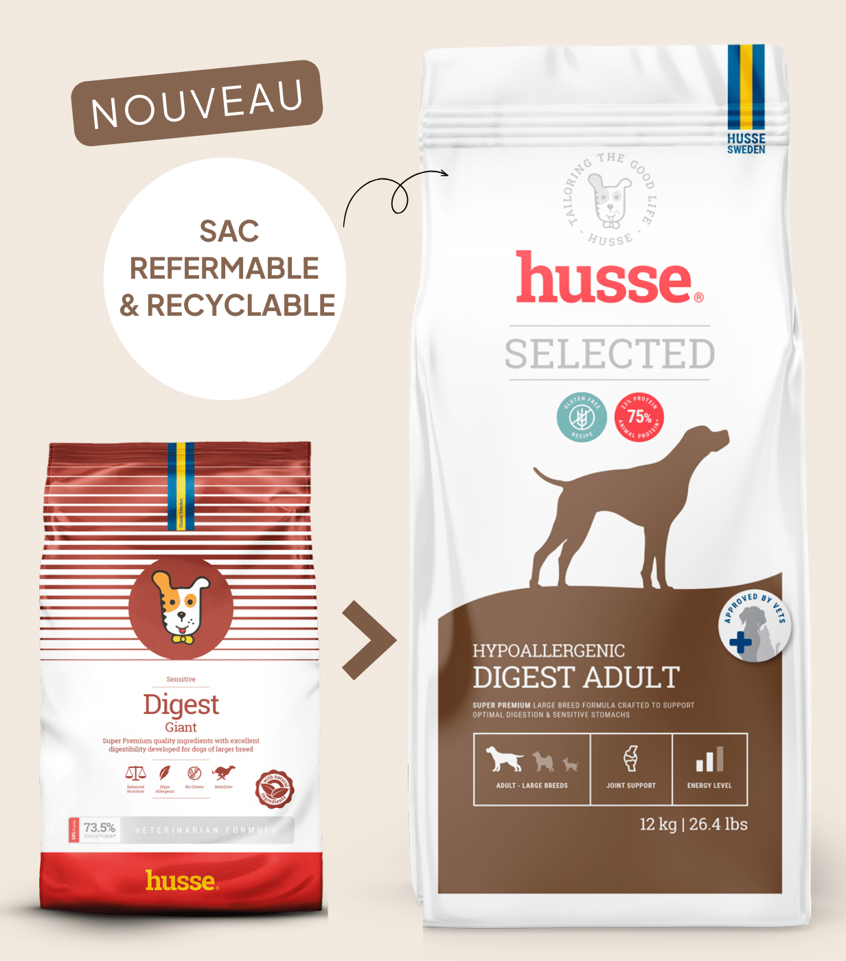 Croquettes hypoallergéniques pour chien de grande taille | Digest Adult Large Breeds=Digest Giant