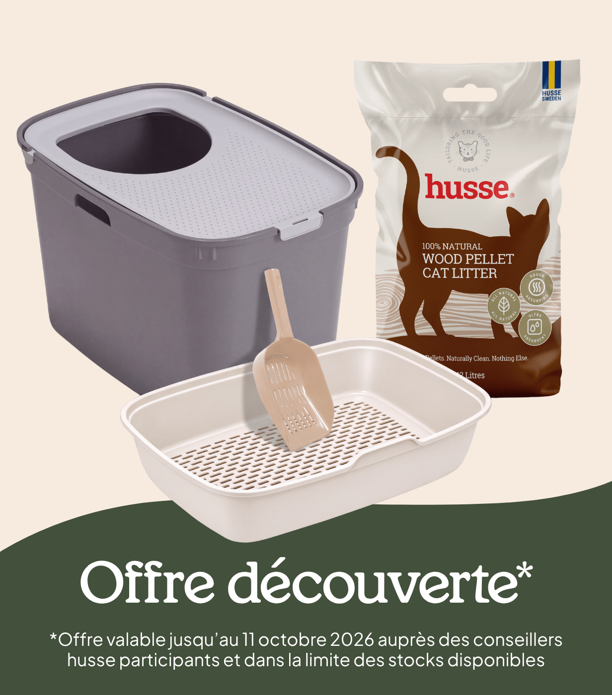 Kit complet pour litière en bois | Le kit Confort Wood Pellet