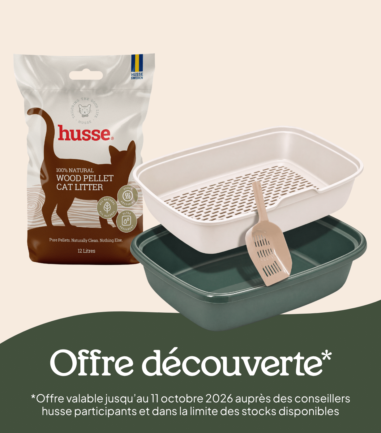 Kit complet pour litière en bois | Le kit Essentiel Wood Pellet