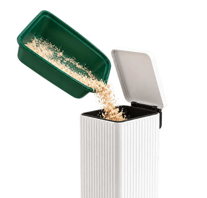 solution litiere bois et double bac avec tamis husse4
